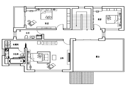 二层农村自建别墅设计图，实用双车位还有简洁大气的庭院