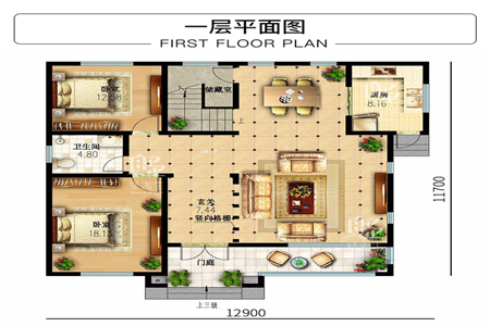 乡村三层新中式风格地下室