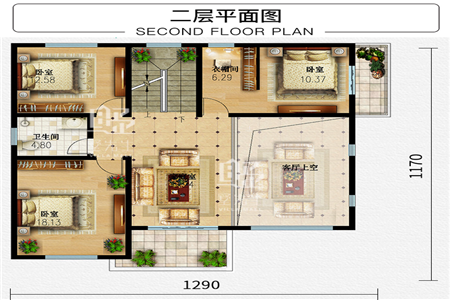 乡村三层新中式地下室