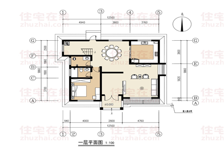 5款中式两层图纸设计图