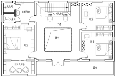 5款中式两层图纸设计图