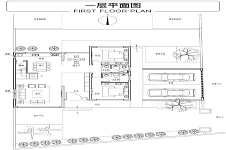 二层带车库露台