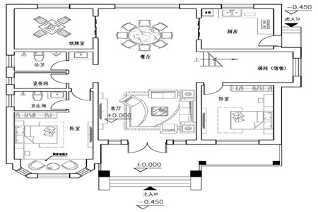 建房设计图纸推荐，一层欧式别墅13万就能建成！