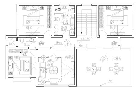 二层带露台设计图