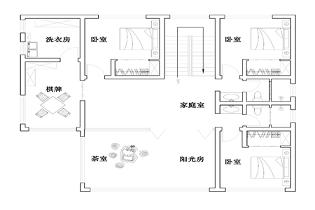 二层带庭院图纸