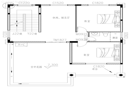 两开间农村设计图设计图