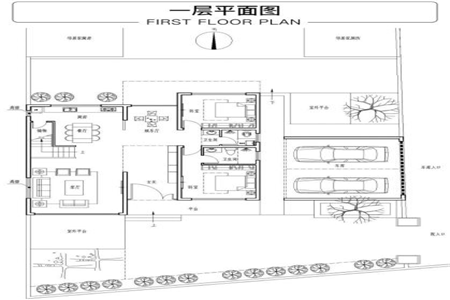 二层带车库露台自建图纸