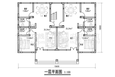 农村双拼小设计图设计图