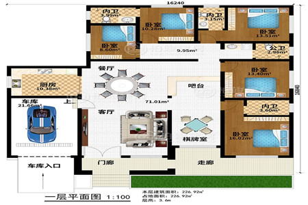 农村一层房子怎么建？这套设计图只需15万就可完工！