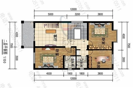 8米×12米新农村自建房设计图