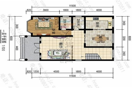 8米×12米新农村自建房设计图