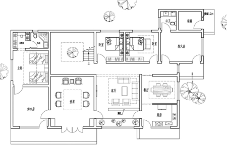 农村自建房三层设计地下室