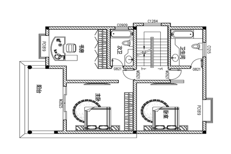 13米x9米农村自建房设计空调外机