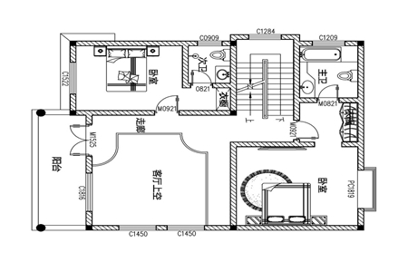 13米x9米农村自建房设计空调外机