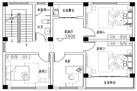 13米x9米农村自建房设计空调外机