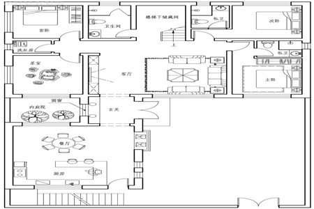 13x10二层带庭院天台自建别墅