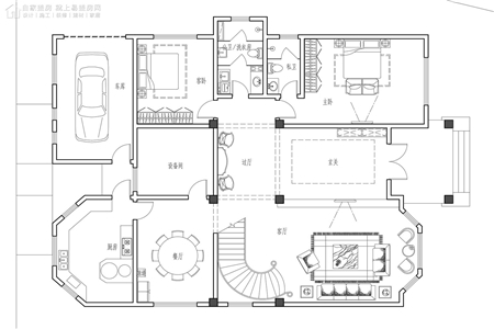 农村自建房三层设计效果图大全