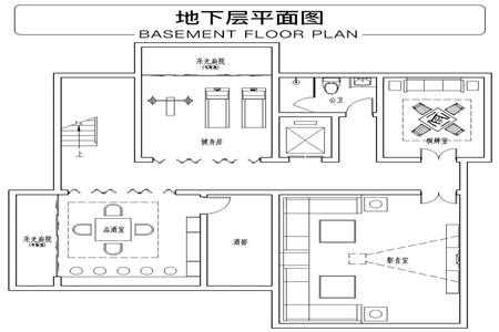 复式三层大气别墅地下室