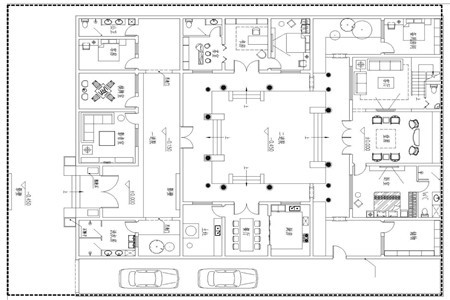 占地20x28二层自建四合院