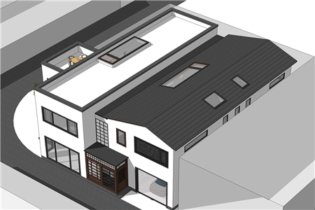 二层带车库日式自建别墅