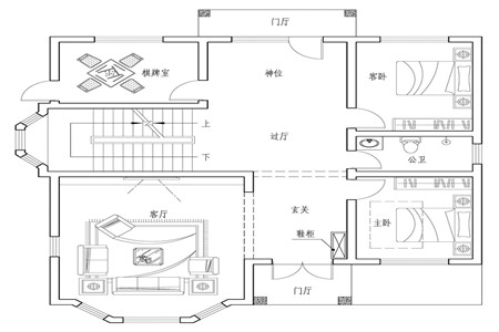 占地11x13二层带露台