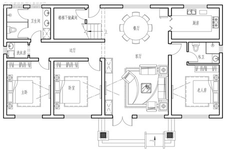 占地17x11二层中式