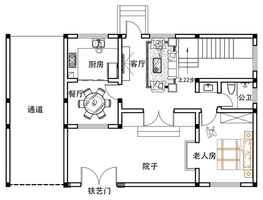 133平一层设计图